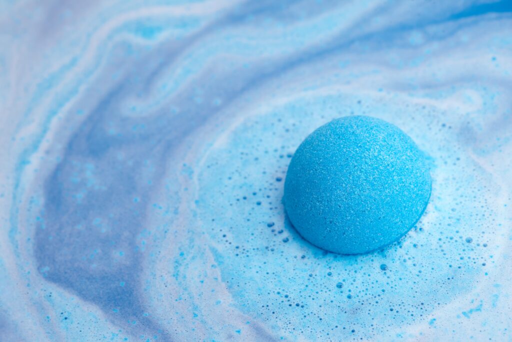 CBD bath bomb for skin